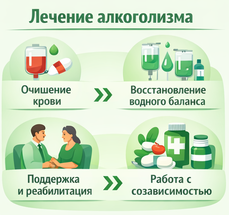 лечение алкоголизма в Конаково этапы